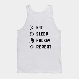 Ice Hockey - Eat Sleep Hockey Repeat Tank Top